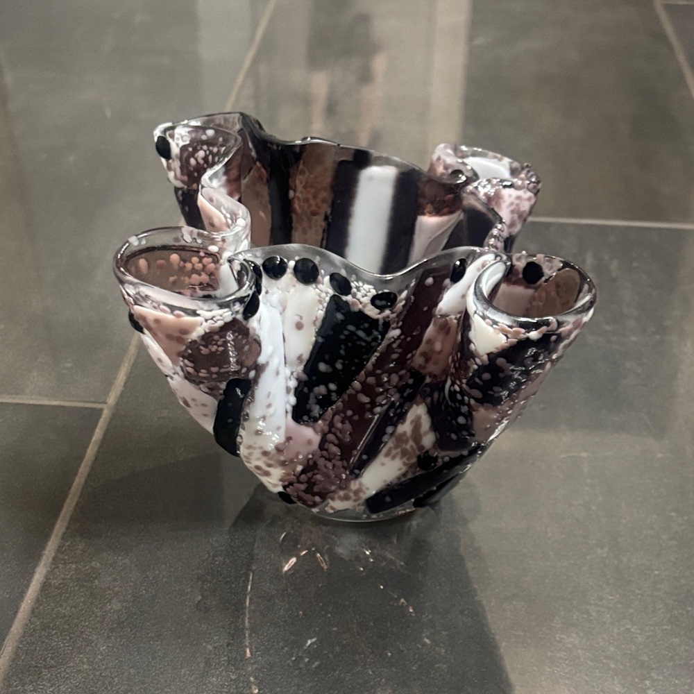 Artisan one of a kind textured vase Glass Vase